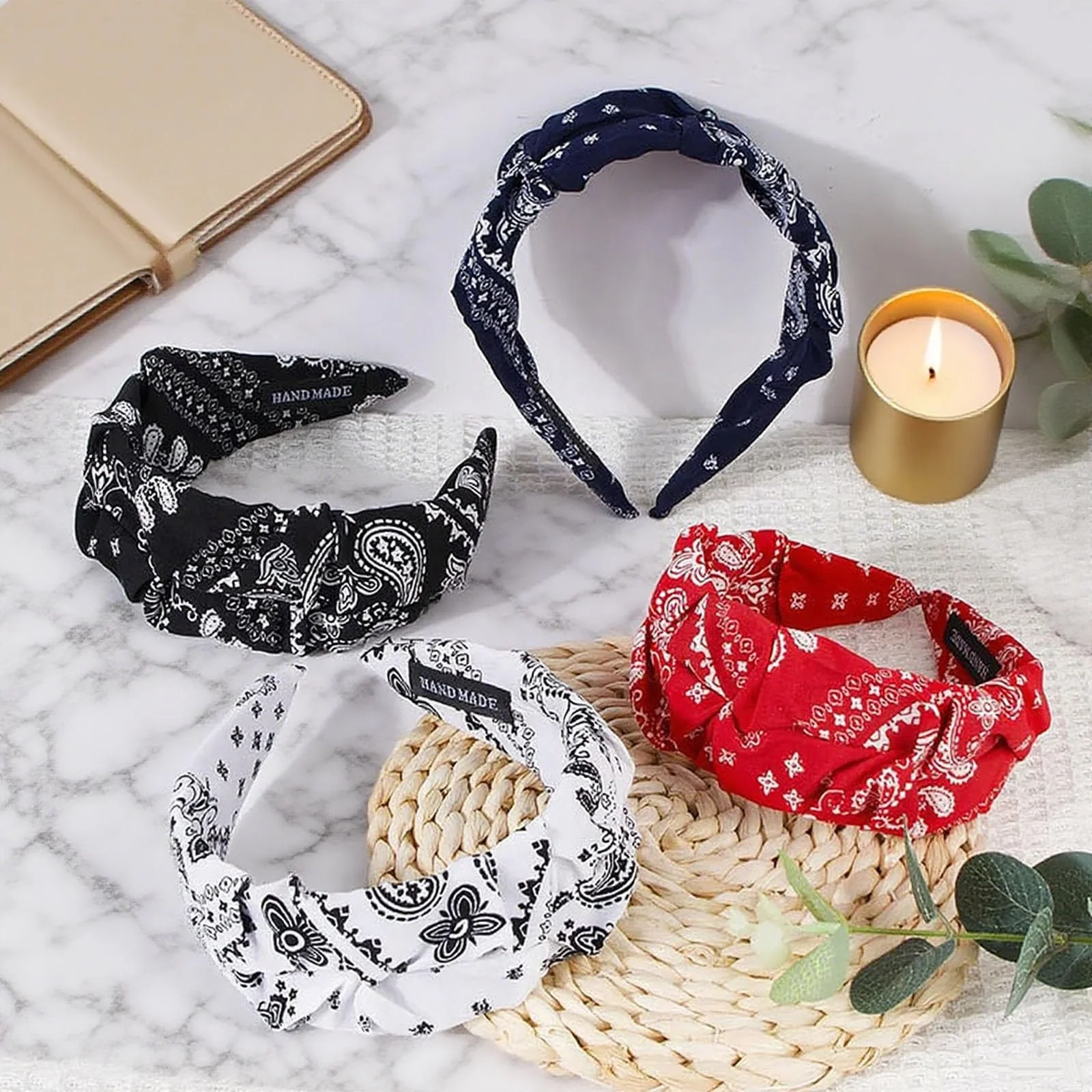 Обруч на голову Paisley широка, набір 4 шт., фото №6 Обруч на голову Paisley широка, набір 4 шт., фото №6