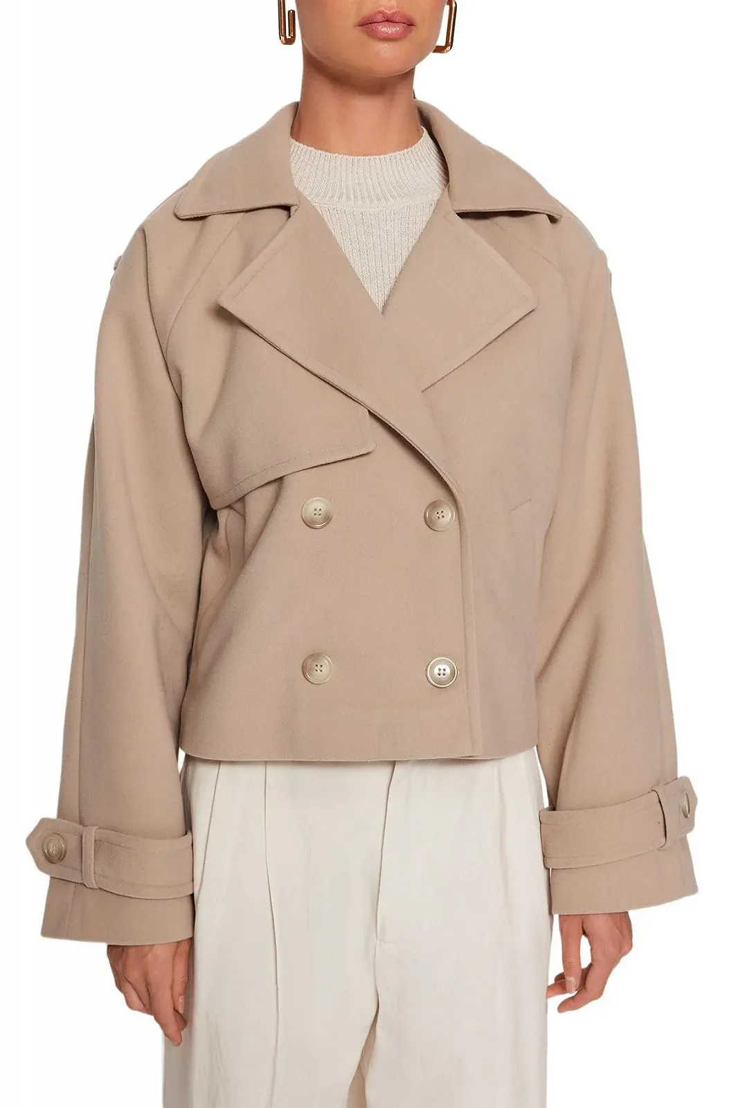 Пальто TRENDYOL Пряме, фото №4