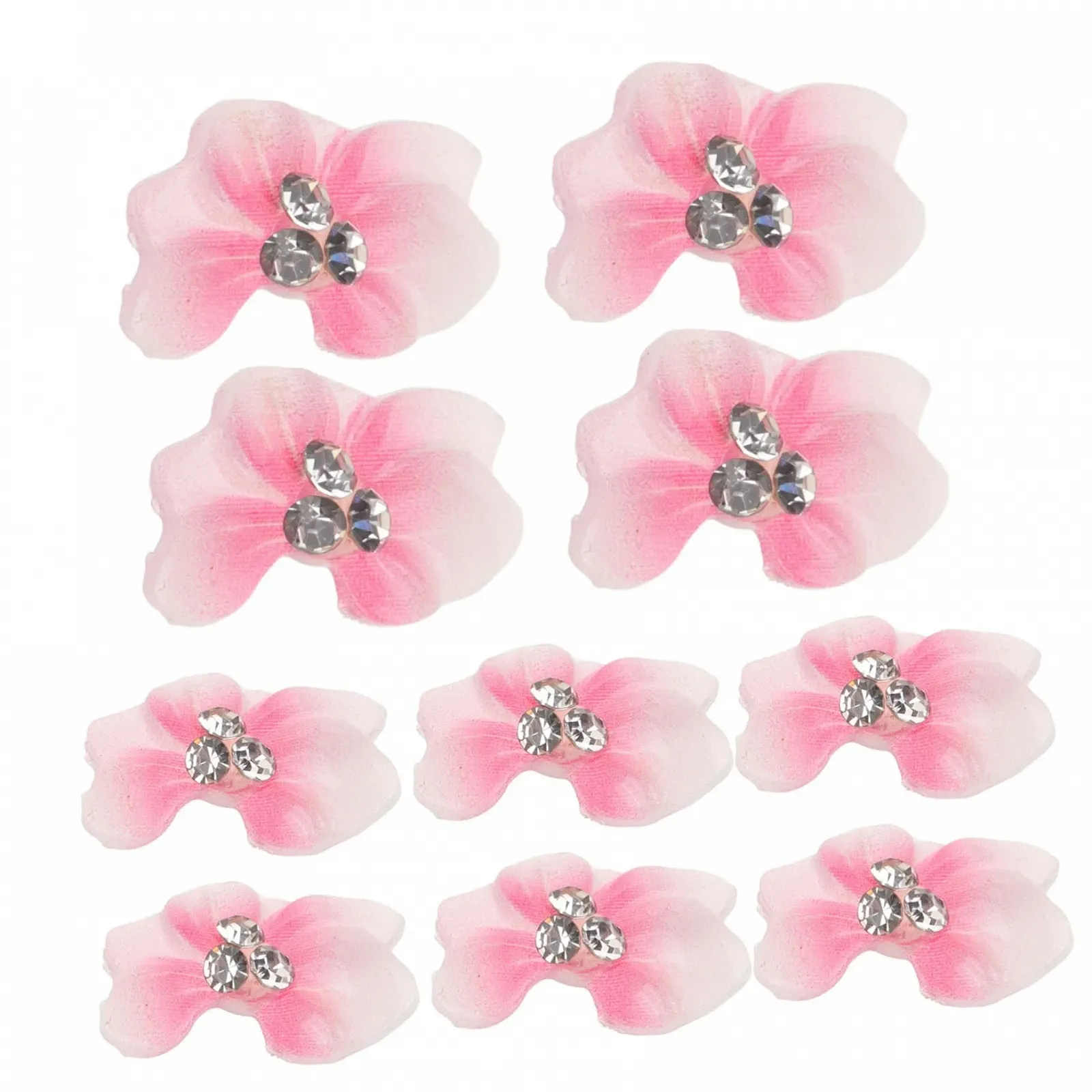 Прикраса для нігтів  PLAFOPE Смола Аксесуари 10 шт Квіткові рожеві, фото №1