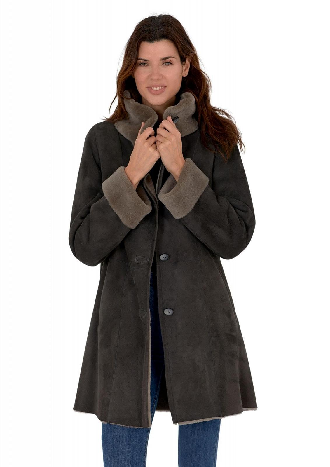 Пальто DANKO 17018 Жіноче з овчини 100% Іспанський меринос Висока якість, фото №1