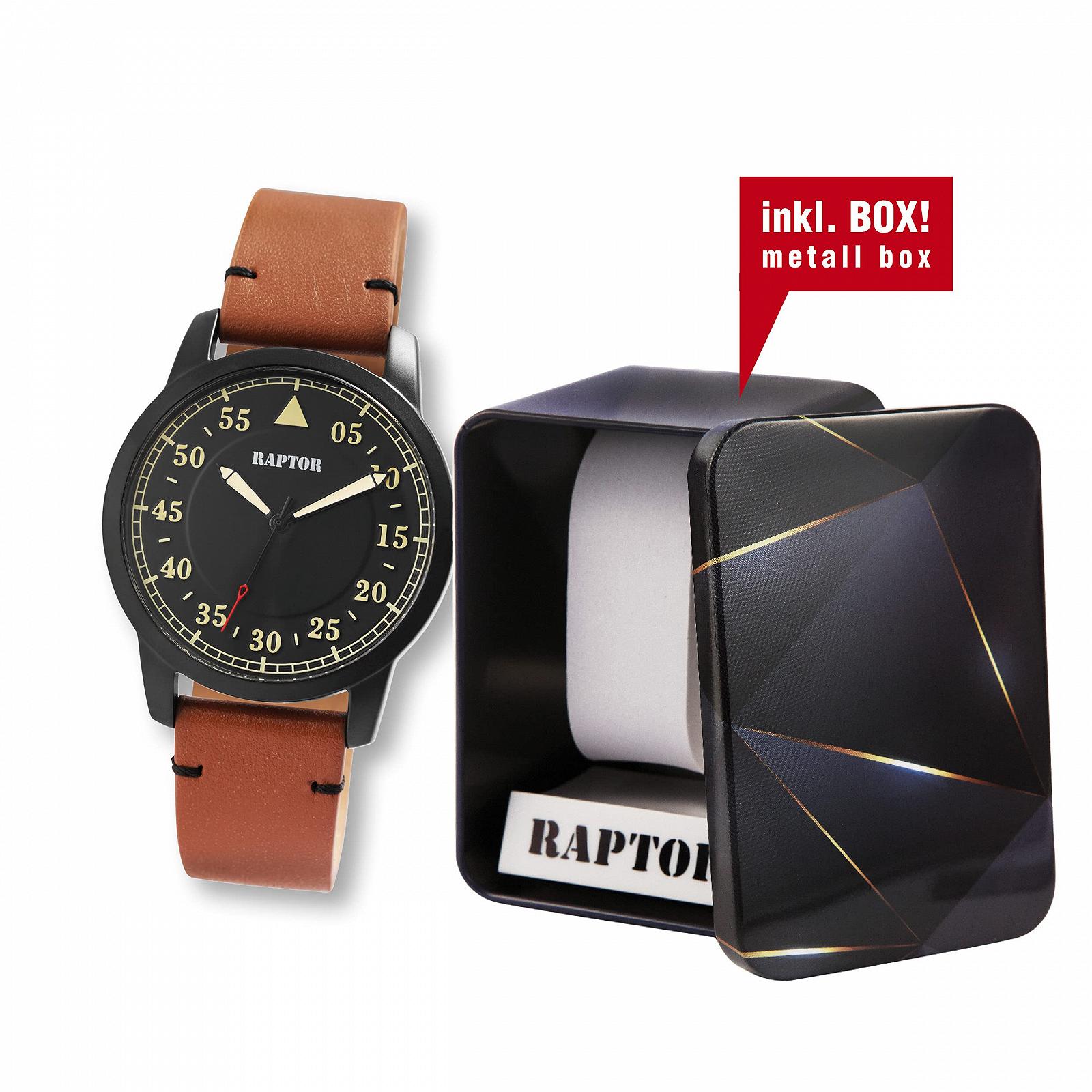 Годинник Raptor RA20284 Чоловічий Ремінець з натуральної шкіри Світні стрілки Аналоговий Кварцовий, фото №7