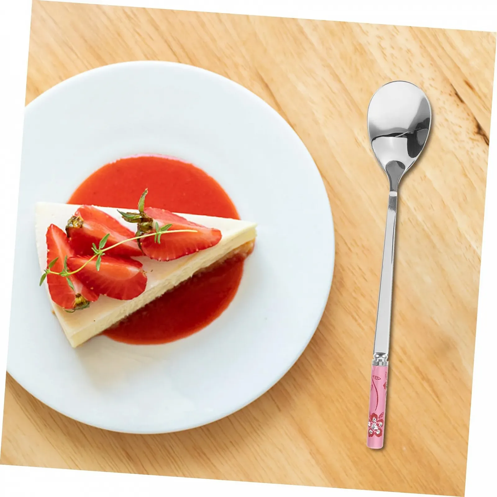 Набор из 5 десертных ложек, кофейных ложек, ложек в форме сердца из нержавеющей стали для перемешивания., фото №4 Набор из 5 десертных ложек, кофейных ложек, ложек в форме сердца из нержавеющей стали для перемешивания., фото №4