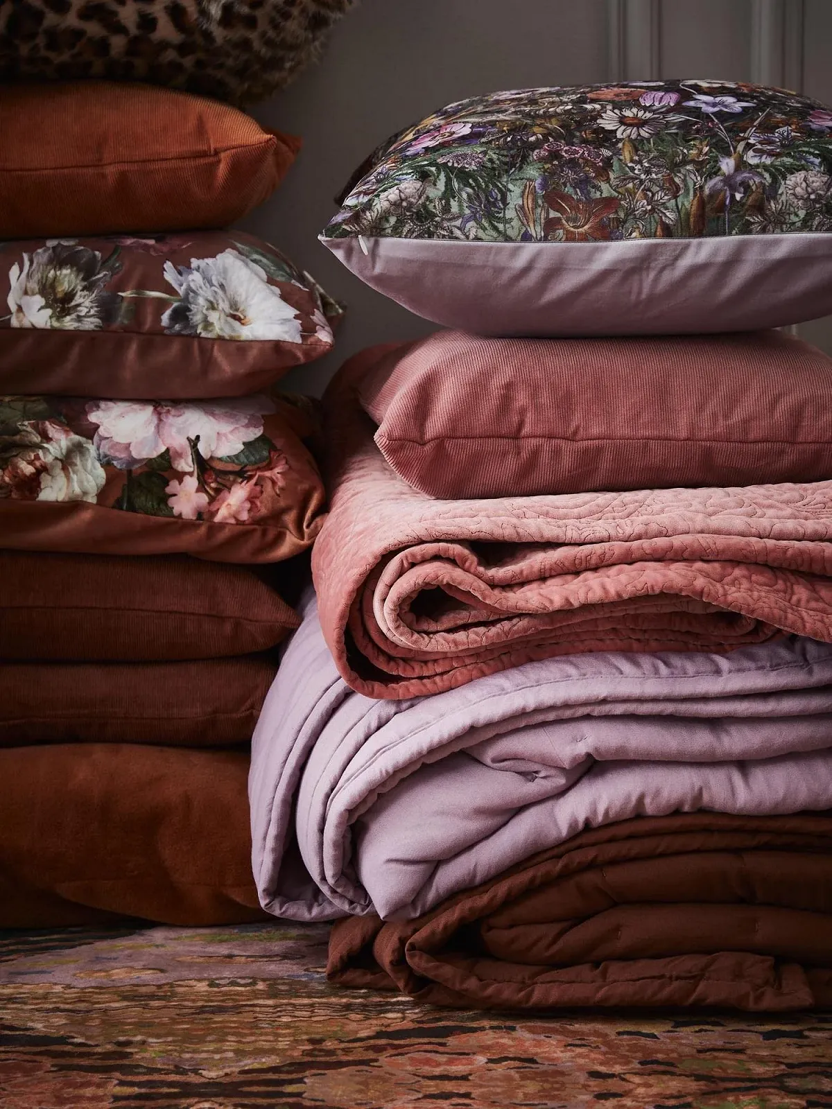 Покрывало Essenza Ruth Grape 180 x 265 см, 70% переработанный полиэстер, 30% полиэстер, однотонный, фото №3