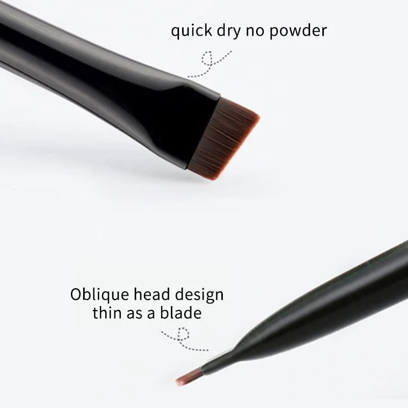 Кисти для подводки, набор из 3, скошенная, фото №5