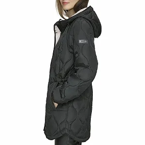 Пальто DKNY Женское стеганое на молнии с капюшоном стеганое synthetic.ua - Фото 1