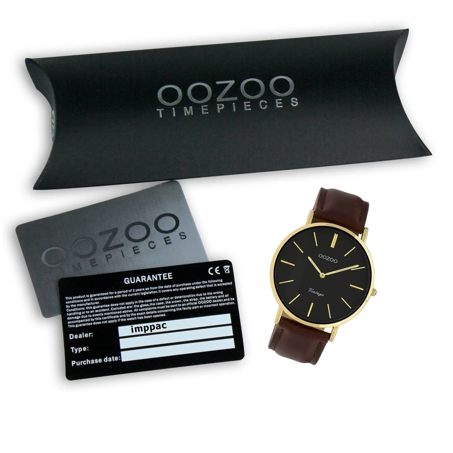 Часы OOZOO Vintage Brown/Black 40 мм, фото №5