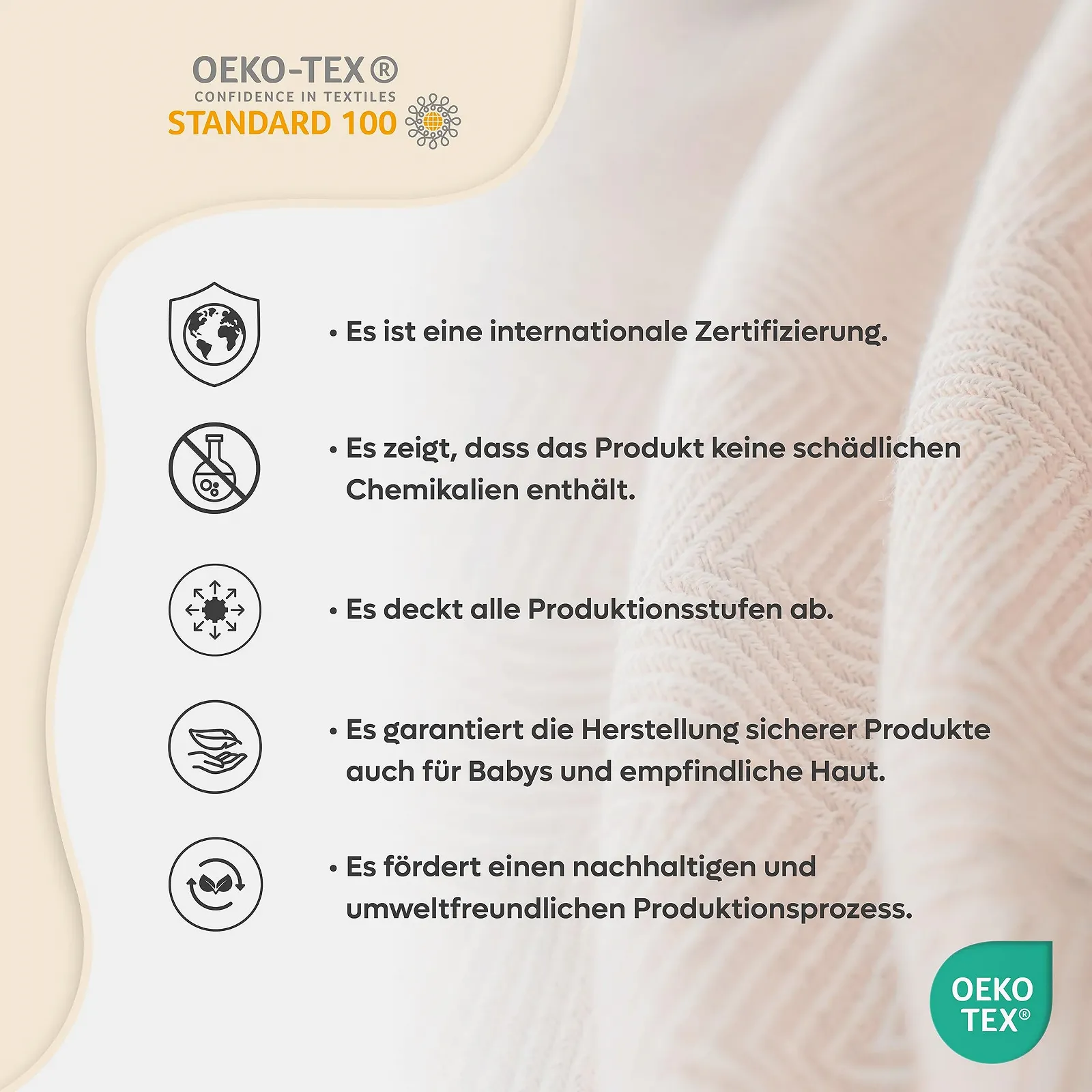 Покривало Loomvia 200 x 220 см, 80% бавовни, 20% бамбука, вафельний вигляд, антрацит, фото №6