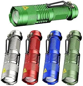 Фонарик Pocketman SK-68 Mini Q5 LED 7 Вт 300 Лм, 3 режима, регулируемый фокус, масштабируемый, набор из 5 штук - Фото 1