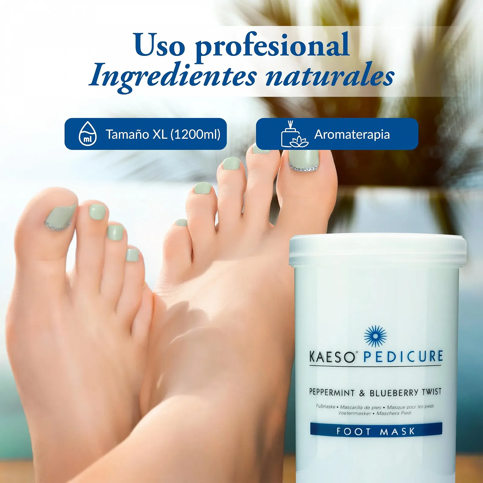 Маска для ніг Kaeso Peppermint and Blueberry Twist 1200 мл, фото №3