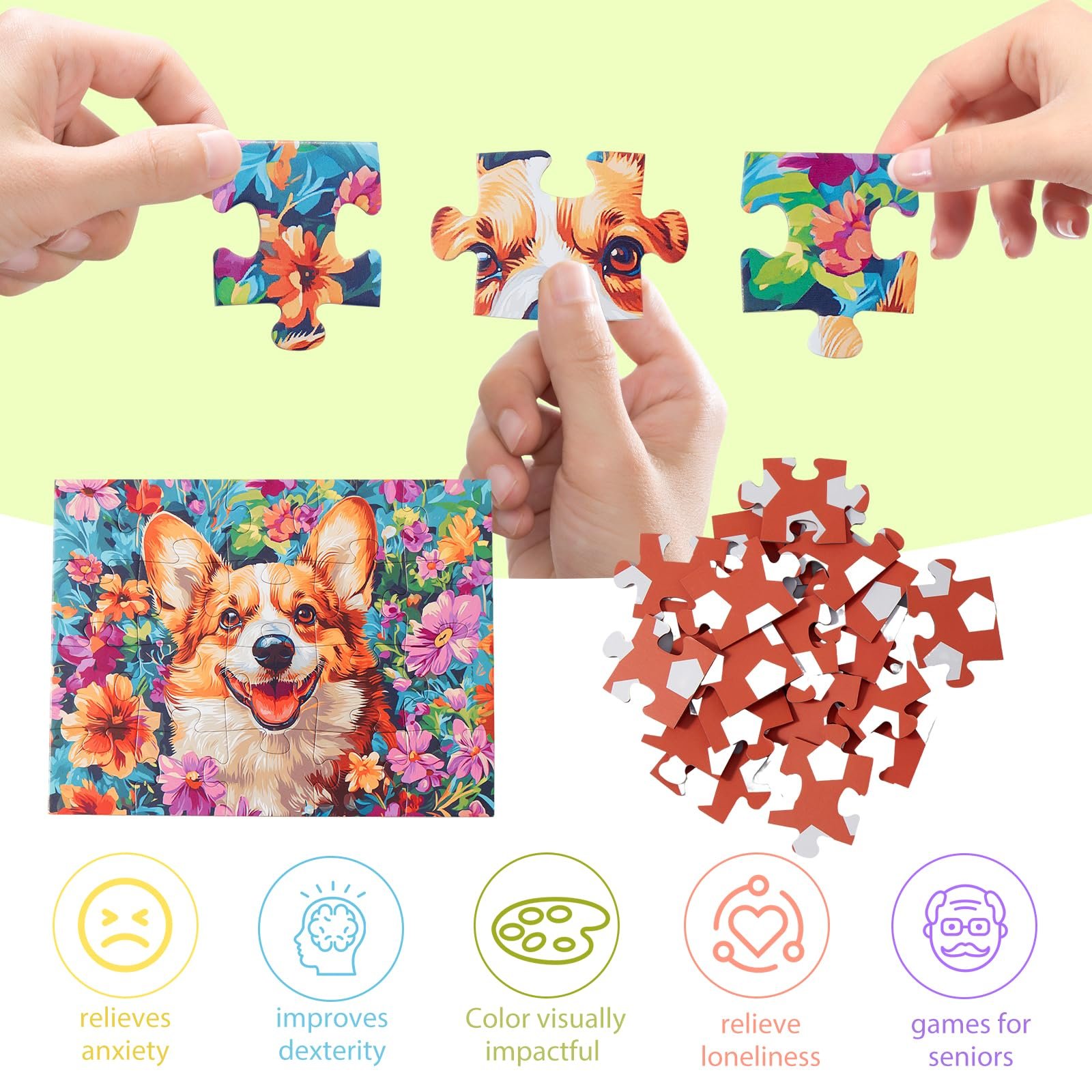 Набор пазлов 6 штук по 20 больших элементов Разноцветный, фото №4