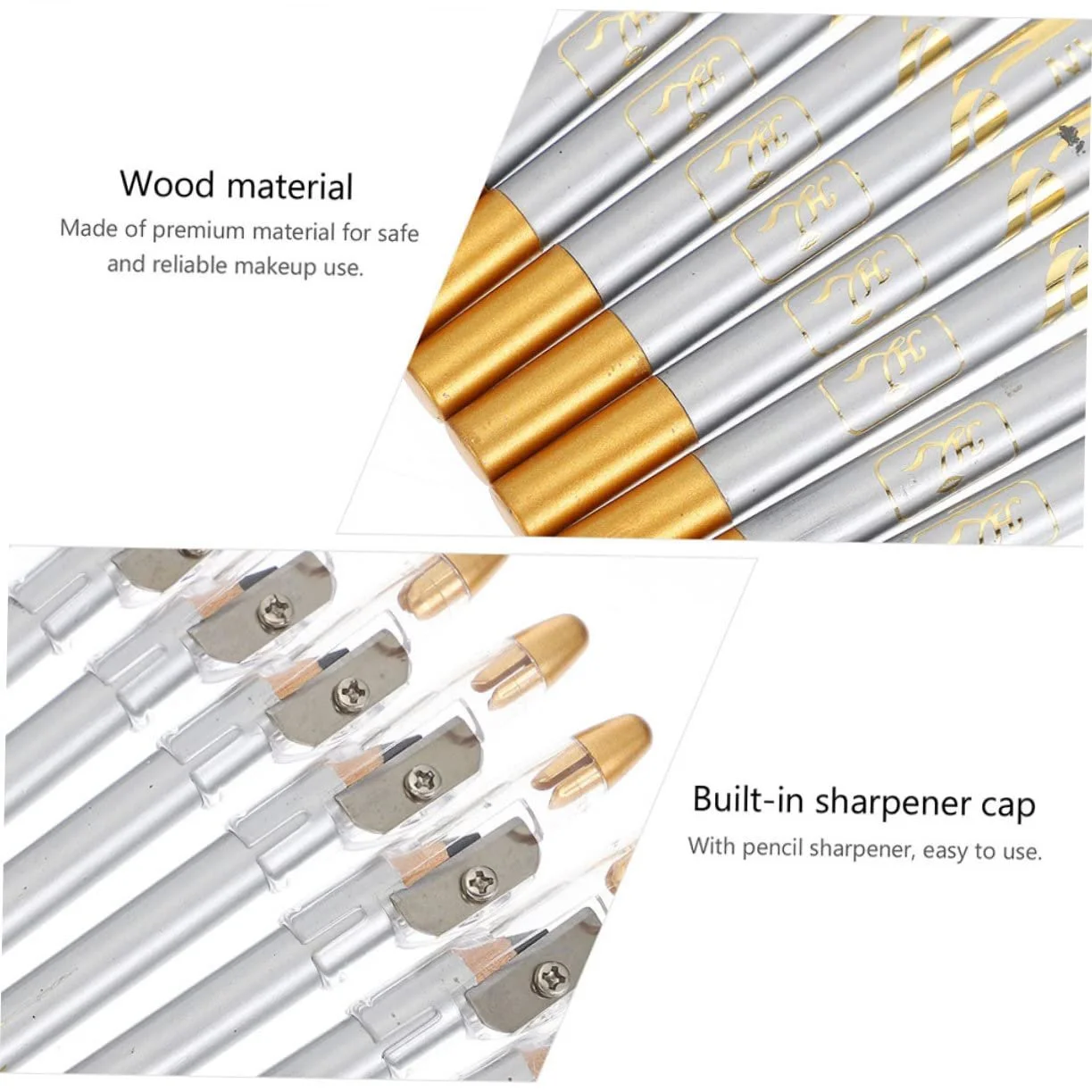 Набір FRCOLOR, 10 шт.: олівець для брів, підводка для очей з точилкою, фото №5