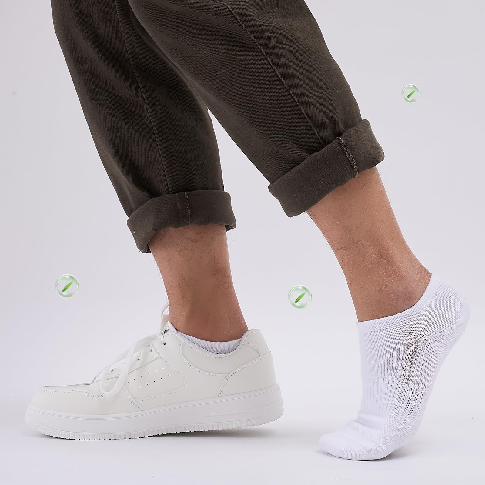 Носки Trainer Bamboo женские мужские, размер 39-42, 43-46, 6 пар, дышащие короткие носки, антибактериальные и с защитой от запаха, спортивные носки, абсорбция и высвобождение влаги, носки для бега, фото №9