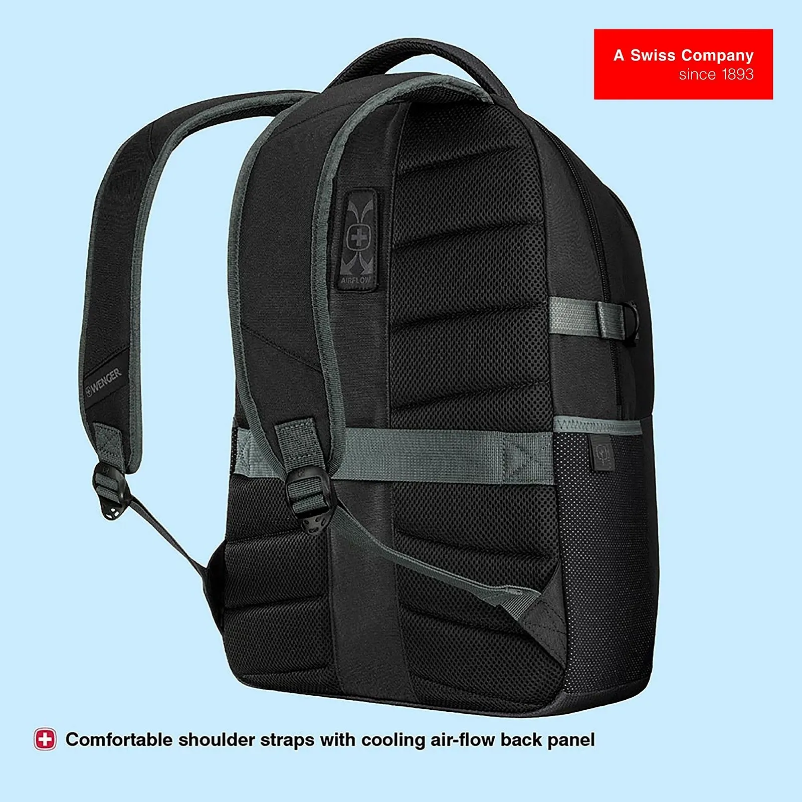 Рюкзак для ноутбука WENGER Ryde 612567 16 дюймов 26 л Черный, фото №4 Рюкзак для ноутбука WENGER Ryde 612567 16 дюймов 26 л Черный, фото №4
