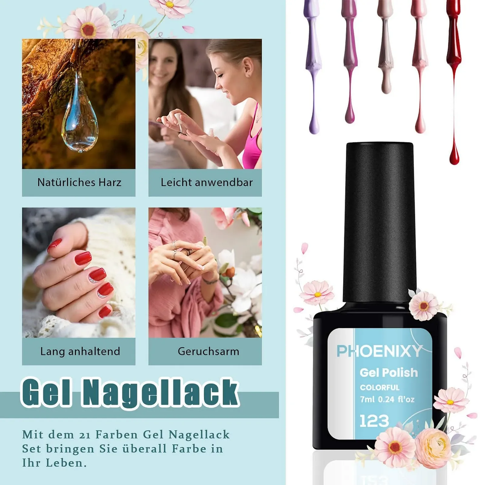 Гель-лак Phoenixy Набор 21 + 3 цвета, фото №5