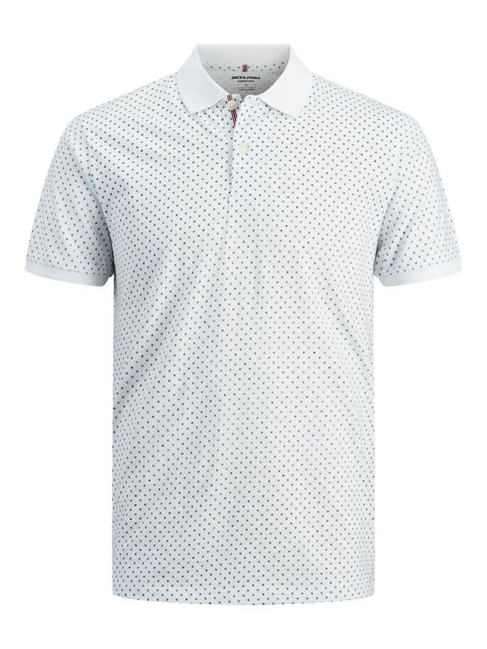 Поло JJEJACK DETAIL POLO SS NOOS 12201315--AOP:Full Body Jack&Jones Білий S, фото №5