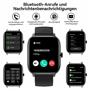 Смартчас Bebinca Женский / Мужской с функцией телефона, 1,85 дюймовый HD квадратный сенсорный экран synthetic.ua - Фото 1