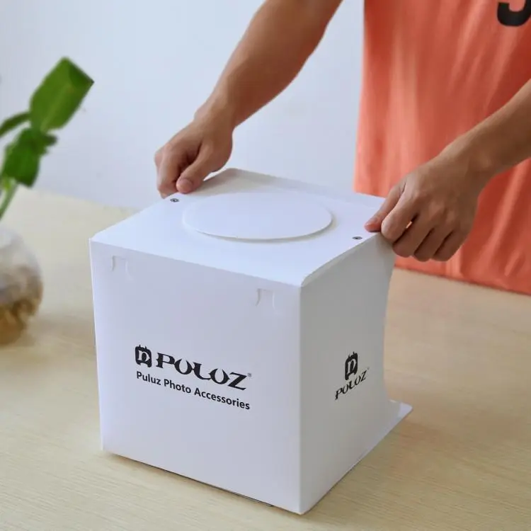 Световой лайт бокс для макросьемки Puluz PU5022 с 2x LED подсветкой 24х23х22 см SUN0116, фото №4