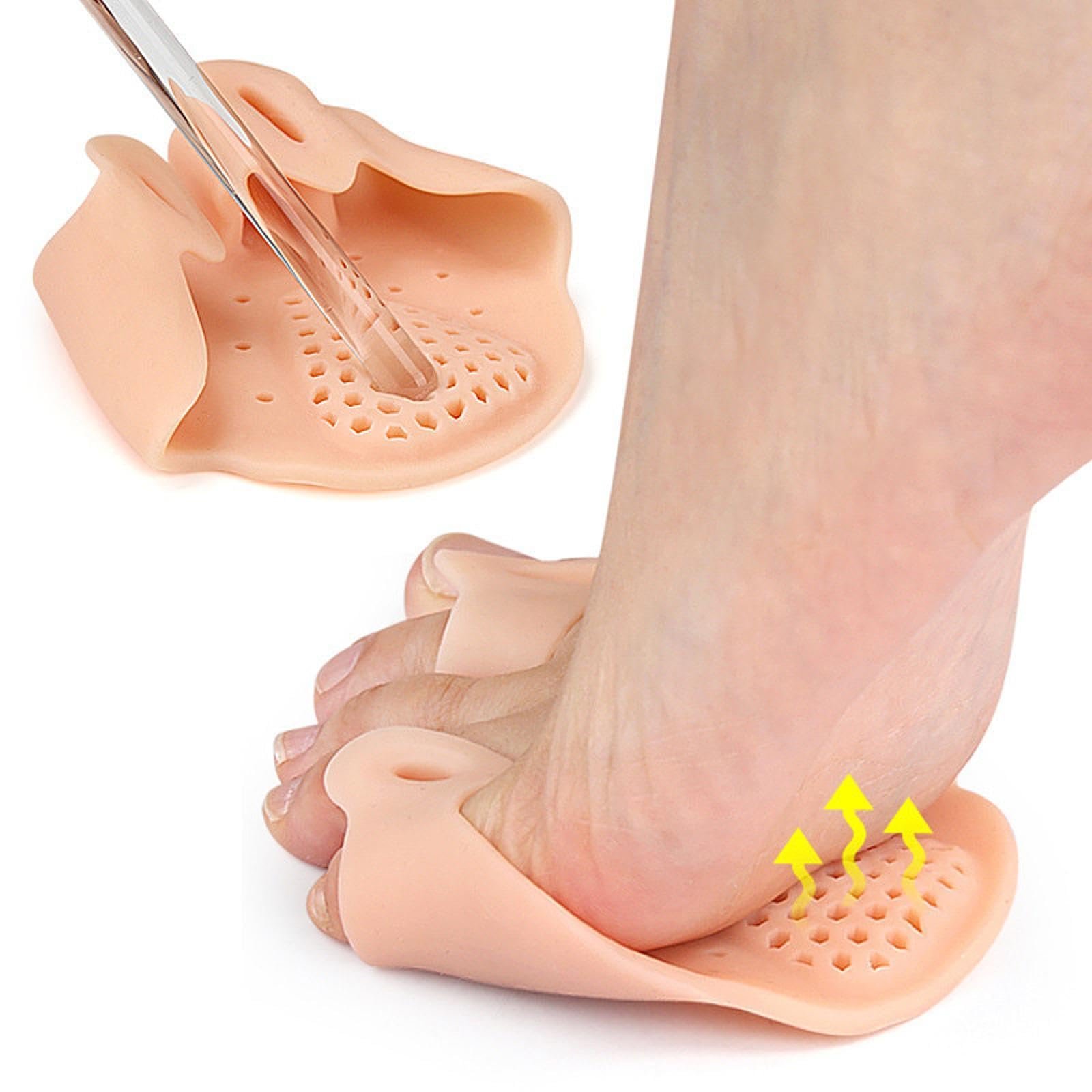 Подушечки для підтримки пальців ніг Harilla, 2 шт., регульовані м'які коректори для стопи, фото №6