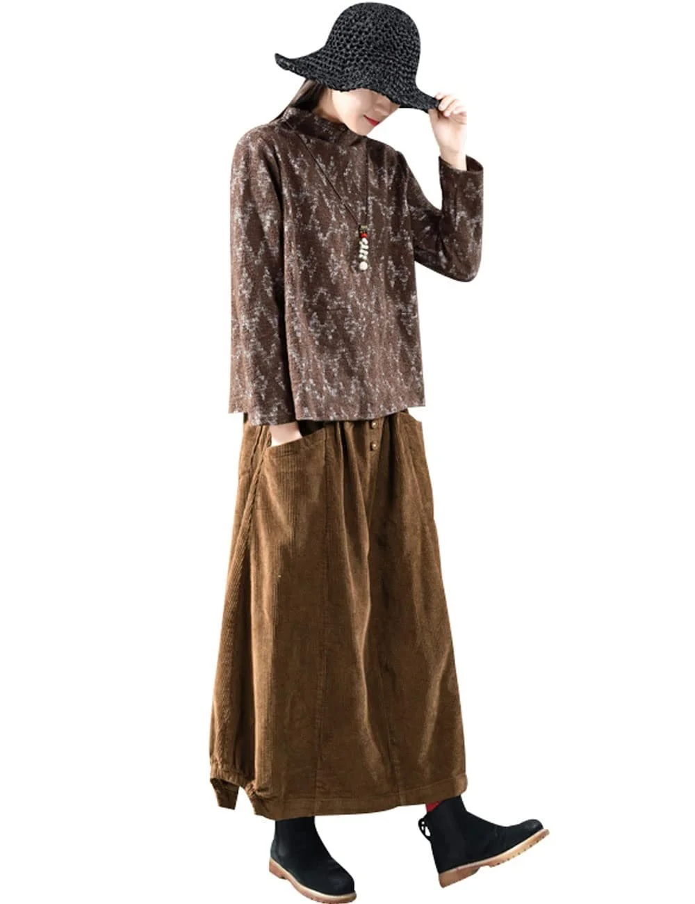 Спідниця Bigassets Вінтаж до щиколотки Вельвет, фото №2