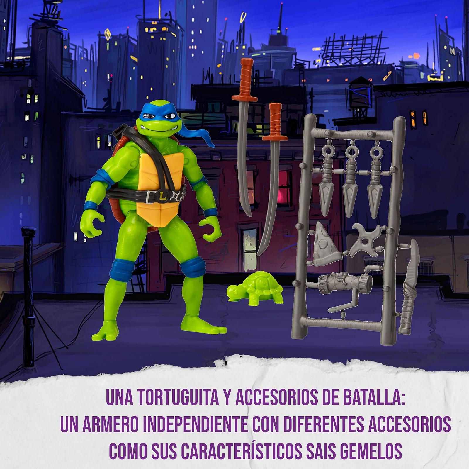 Фигурка Leonardo Ninja Turtles Mutant Giochi Preziosi подвижная 12 см с оружием, фото №3