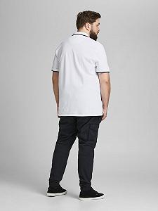 Поло JJEPAULOS POLO SS NOOS PS 12143859--Detail:PS Jack&Jones PLUS 2XL Білий 2XL synthetic.ua - Фото 1