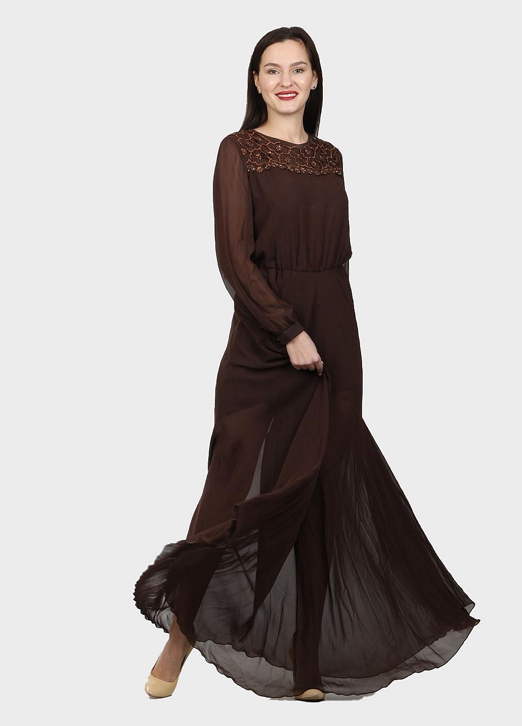 Платье Enna Levoni S Коричневый (ND-13005-Brown), фото №6