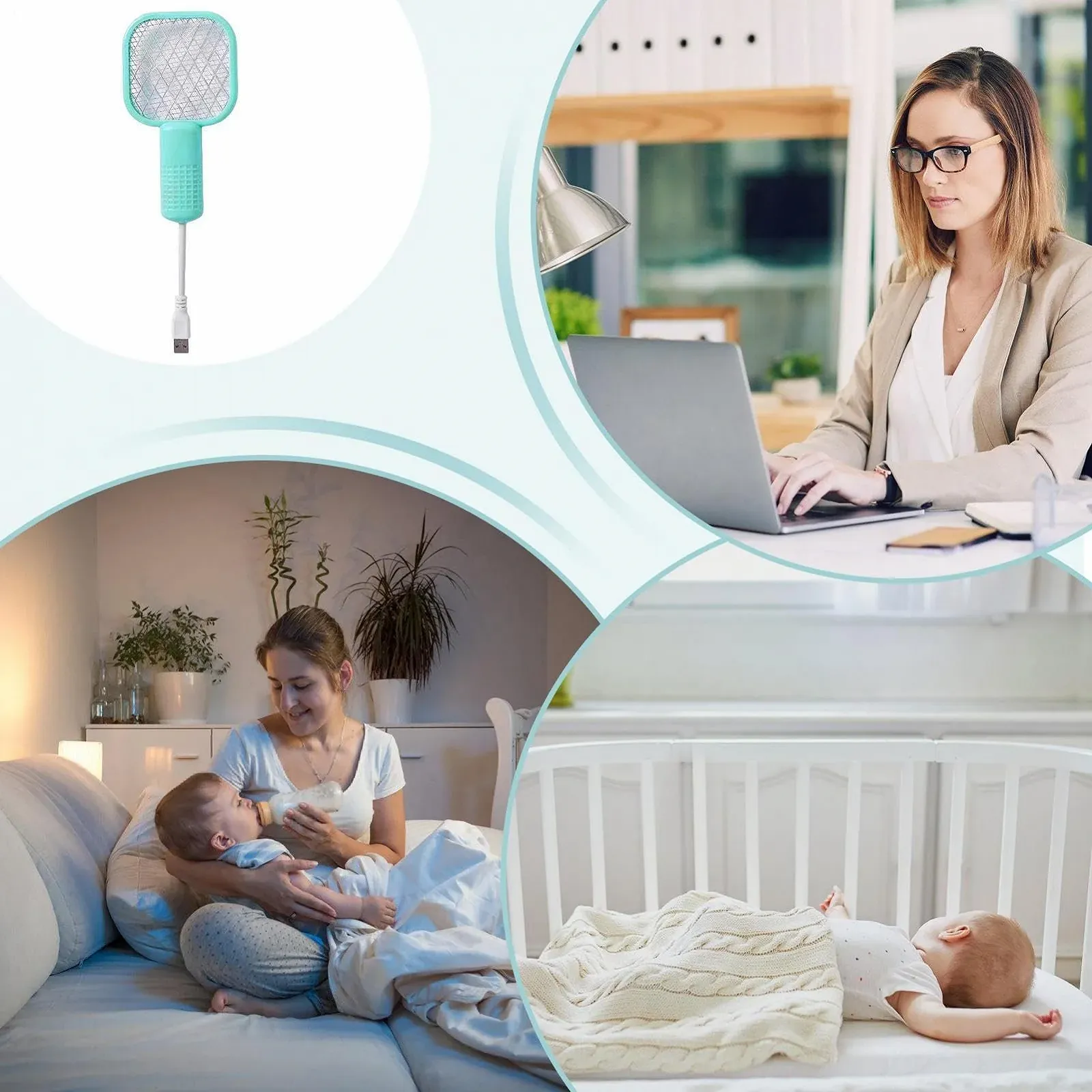 Електрична мухобійка Fly Zapper з приваблюючим LED-світлом для дому та офісу, фото №9