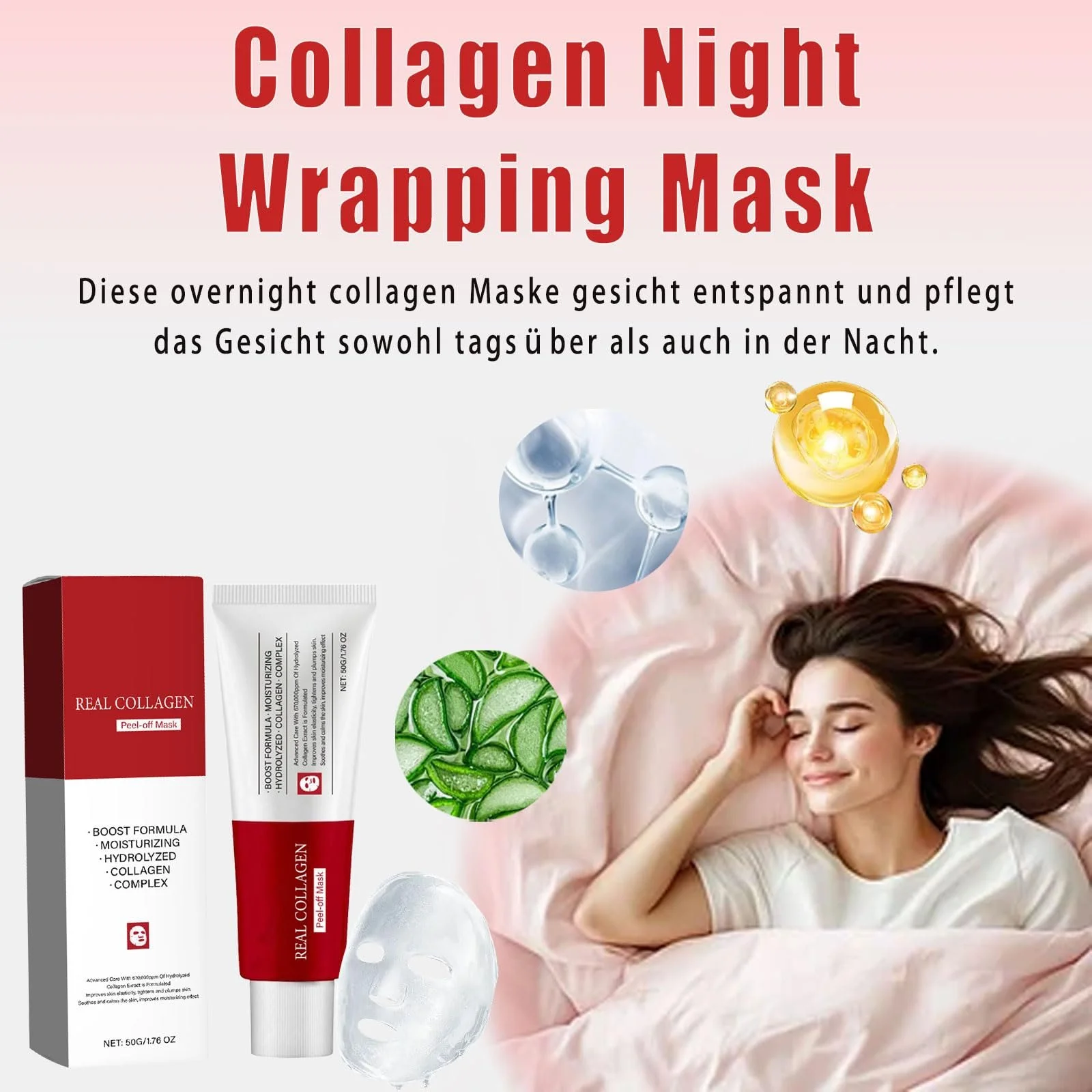 Маска для обличчя Altherona Collagen, колагенова маска для обличчя, колагенова нічна маска, фото №4 Маска для обличчя Altherona Collagen, колагенова маска для обличчя, колагенова нічна маска, фото №4