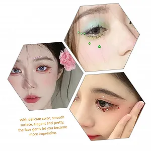 Наклейки Стрази для волосся minkissy 12 аркушів, самоклеючі кристали synthetic.ua - Фото 1