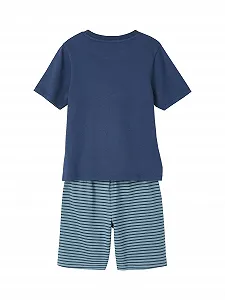 Пижама Vertbaudet Vertbaudet для мальчиков + Шорты для пижамы Строительная площадка synthetic.ua - Фото 1