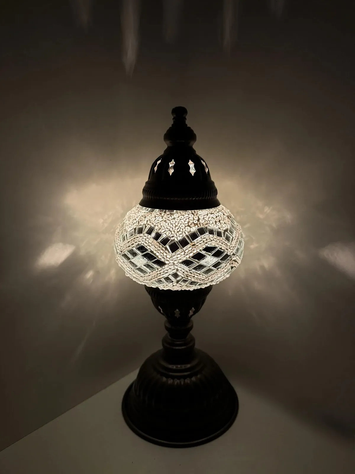 Настільна лампа Samarkand Lights Mosaic M Oriental Moroccan Turkish Срібляста, фото №1