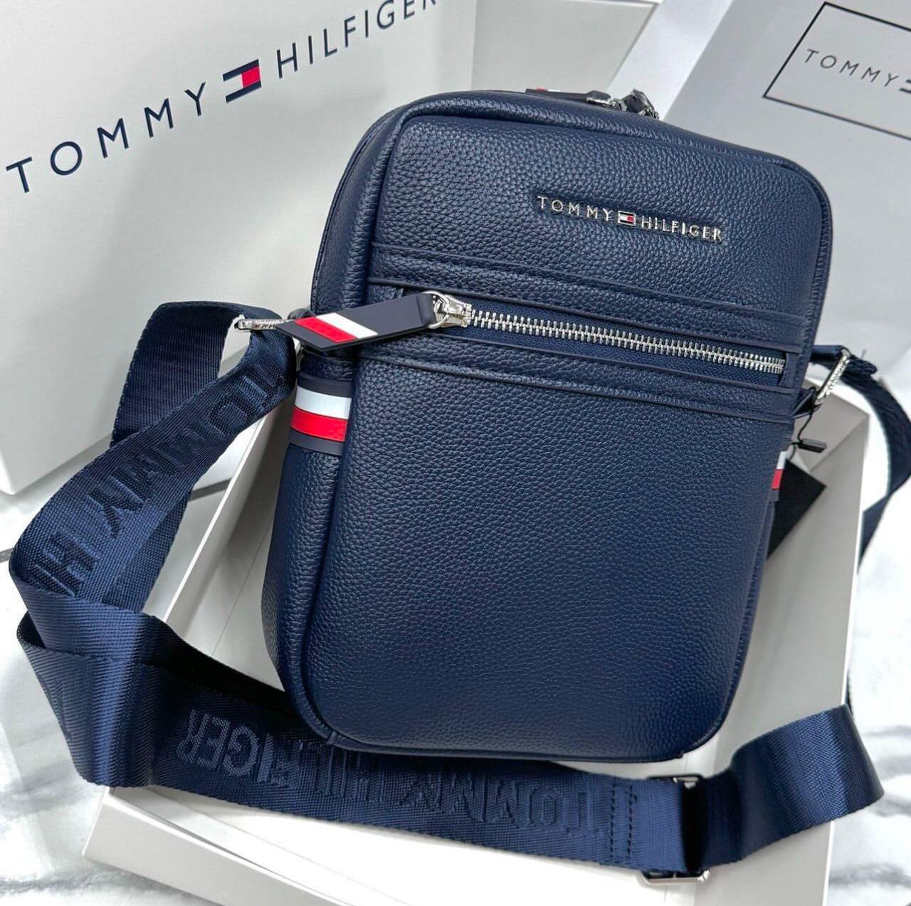 Чоловіча сумка через плече синя Tommy Hilfiger, фото №2