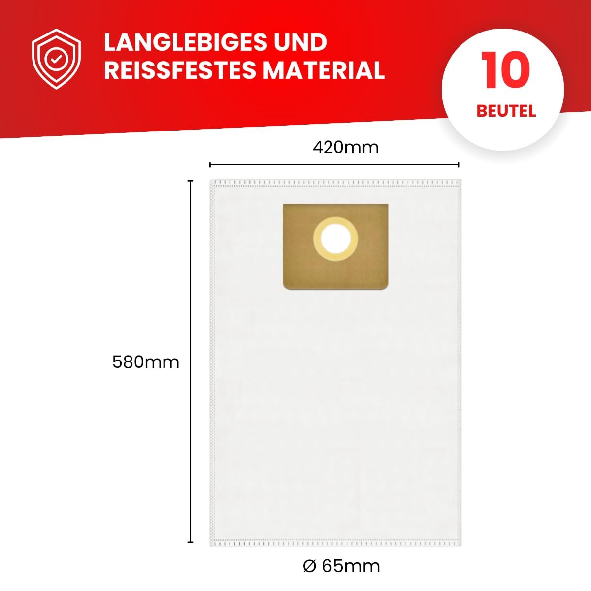 Мішки для пилососа Invest Karcher 6.907-479.0, NT 35/1 Tact, NT 351 Eco, NT 361 Eco Premium/TEA Білі, 10 шт., фото №2 Мішки для пилососа Invest Karcher 6.907-479.0, NT 35/1 Tact, NT 351 Eco, NT 361 Eco Premium/TEA Білі, 10 шт., фото №2