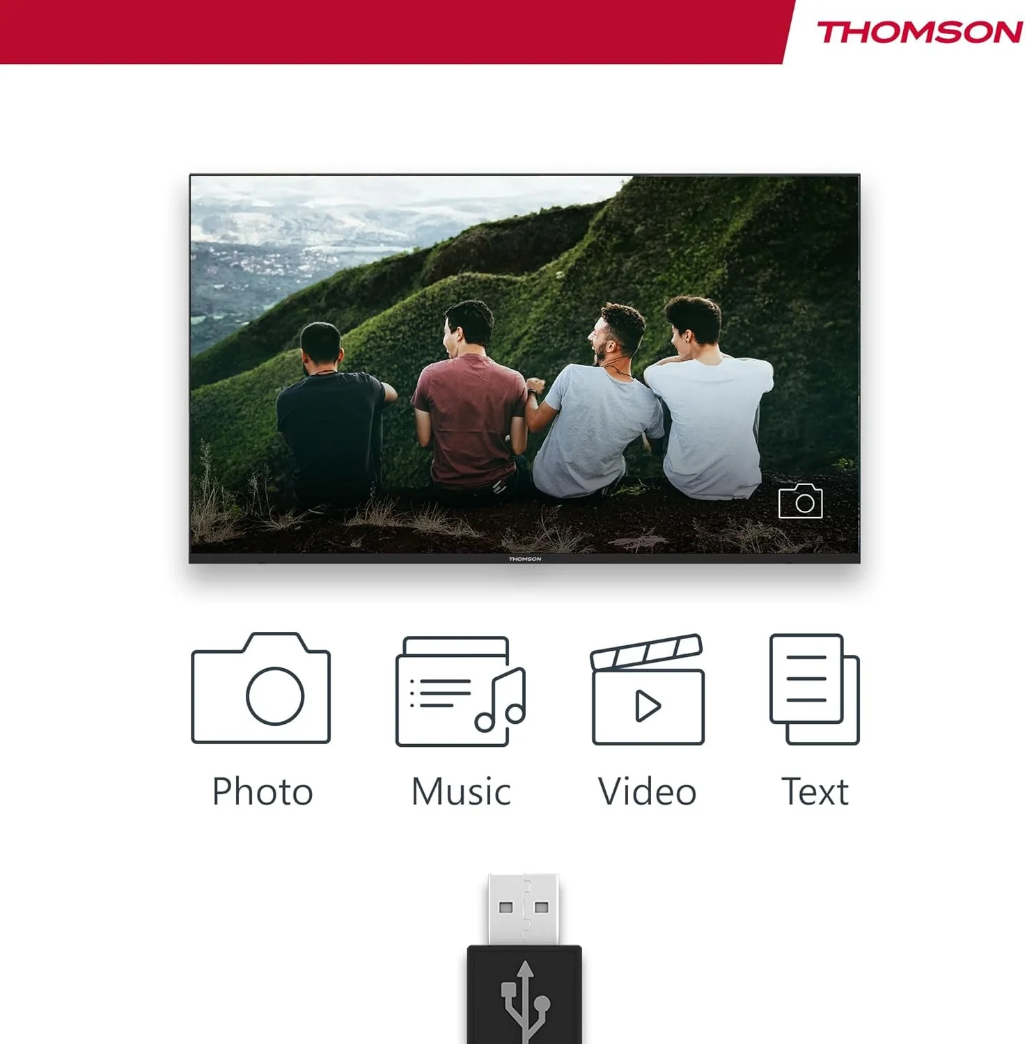 Телевізор 40" Thomson 40FD2S13W / Full HD / 60 Гц / LED / T2 / Білий, фото №6 Телевізор 40" Thomson 40FD2S13W / Full HD / 60 Гц / LED / T2 / Білий, фото №6