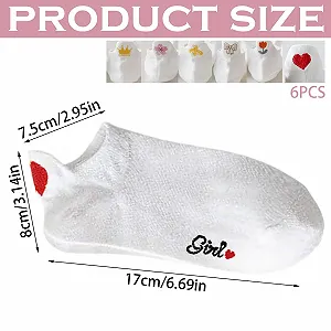 Шкарпетки Жіночі Ankle Квіткові візерунки (6 пар) synthetic.ua - Фото 1