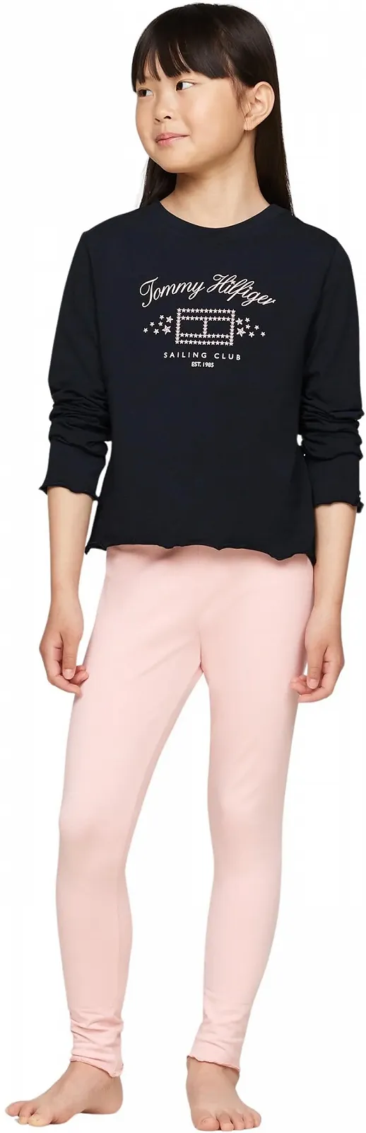 Комплект піжами з довгими рукавами Tommy Hilfiger для дівчат, комплект легінсів, фото №2
