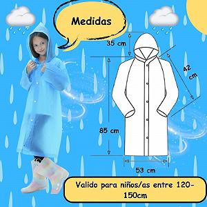 Дитяча водонепроникна куртка One Size Підходить всім дітям зі зростом від 100 до 160 см synthetic.ua - Фото 1