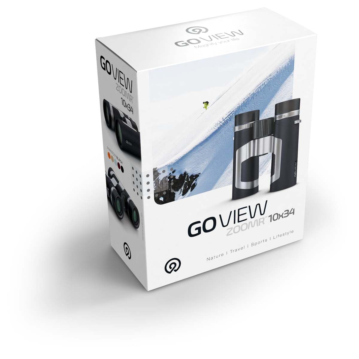 Бінокль GoView ZOOMR 10x34 Компактний Портативний Phantom Black, фото №5