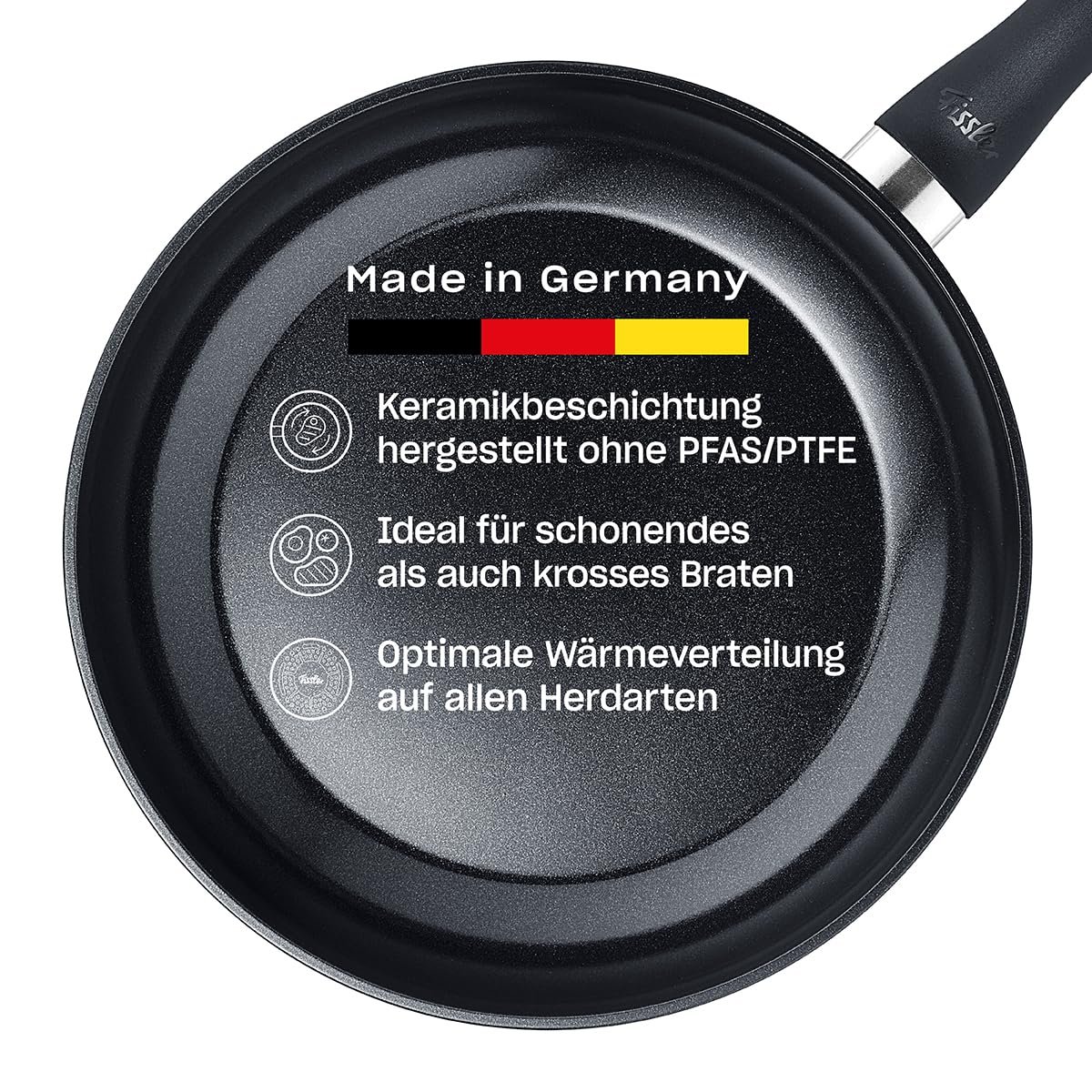 Сковорода Fissler Essential Black Алюминиевая с покрытием (28 см) Керамическое покрытие, фото №1 Сковорода Fissler Essential Black Алюминиевая с покрытием (28 см) Керамическое покрытие, фото №1