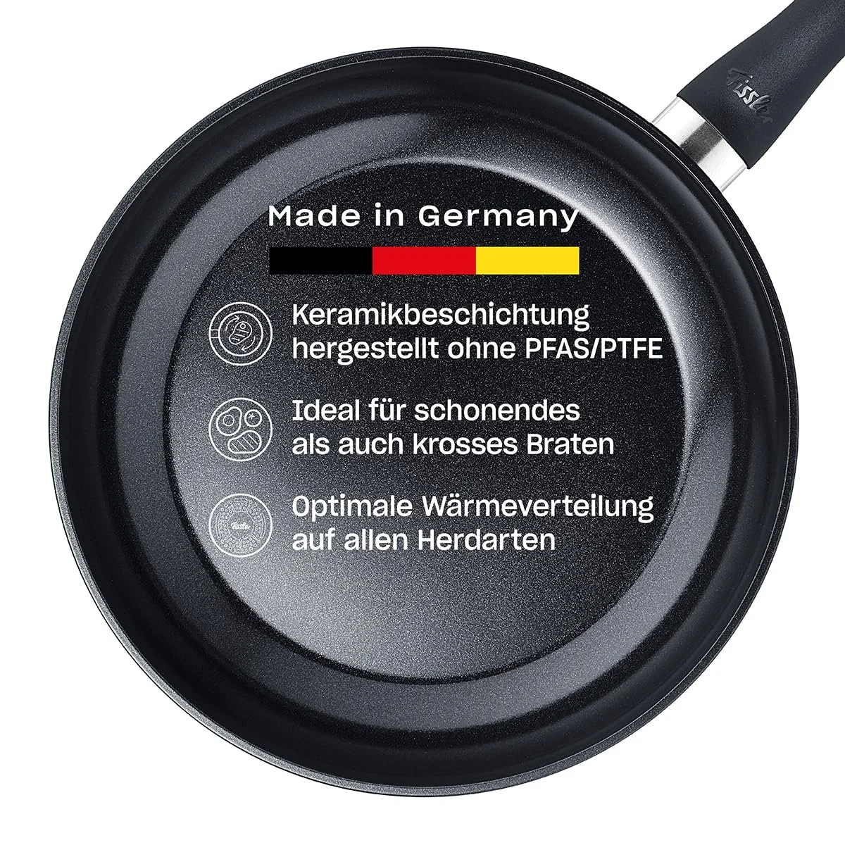 Пательня Fissler Essential Black Алюміній з покриттям (20 см) Керамічне покриття, Індукційна, фото №1 Пательня Fissler Essential Black Алюміній з покриттям (20 см) Керамічне покриття, Індукційна, фото №1