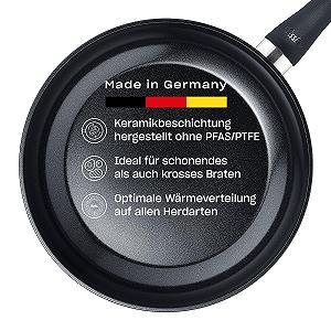 Сковорода Fissler Essential Black Алюминиевая с покрытием (28 см) Керамическое покрытие - Фото 1