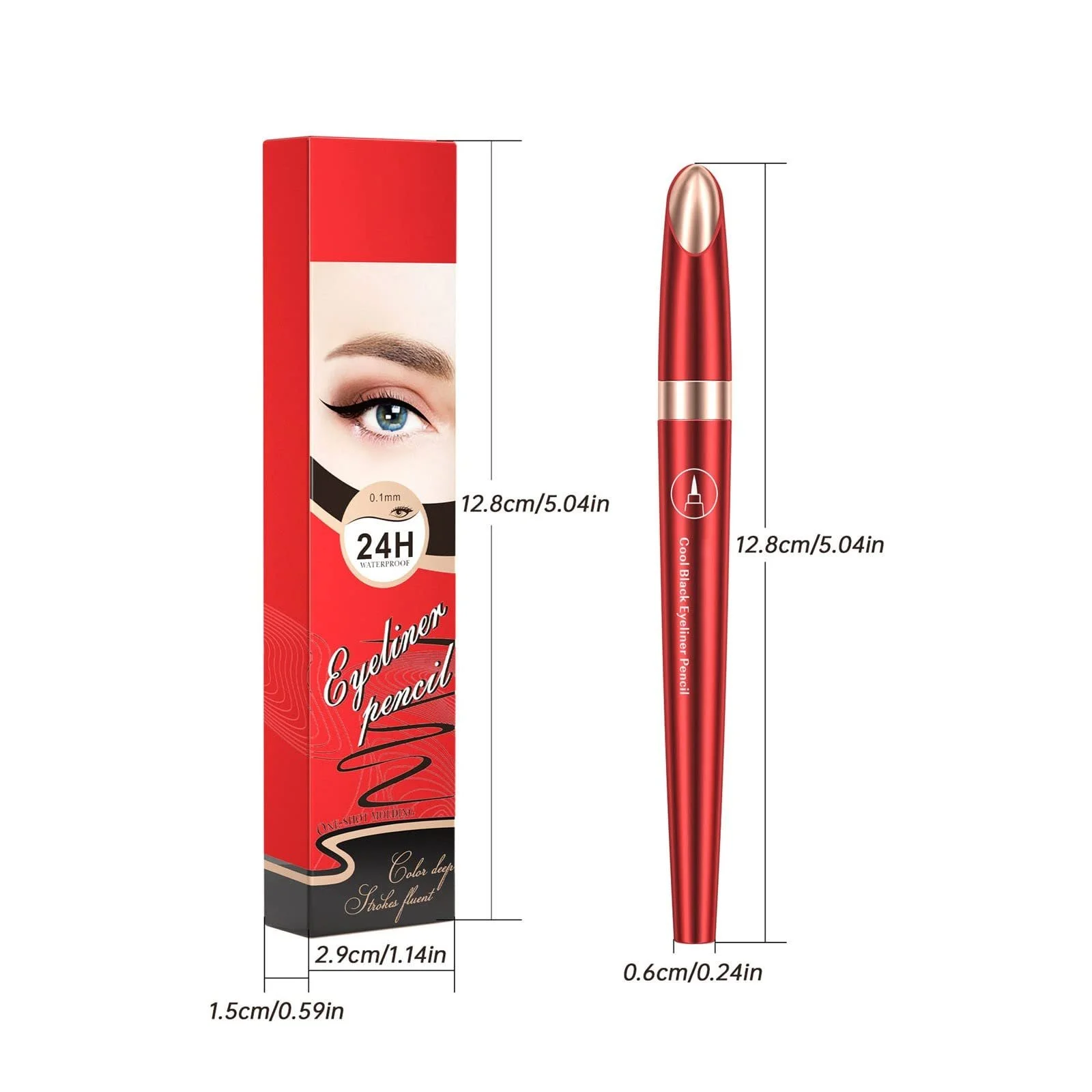 Рідка Підводка для очей Bruchsicherer, водостійка, з пензликом, швидковисихаюча, стійка, 16 годин, точна, ультратонка, чорна, 1 мл, фото №5