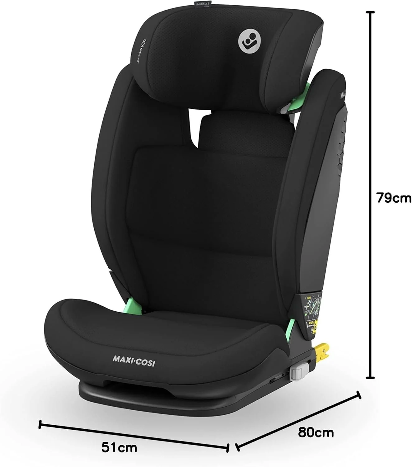 Детское автокресло Maxi-Cosi RodiFix S i-Size / 100 - 150 см / 3 положения наклона / Черный, фото №6 Детское автокресло Maxi-Cosi RodiFix S i-Size / 100 - 150 см / 3 положения наклона / Черный, фото №6