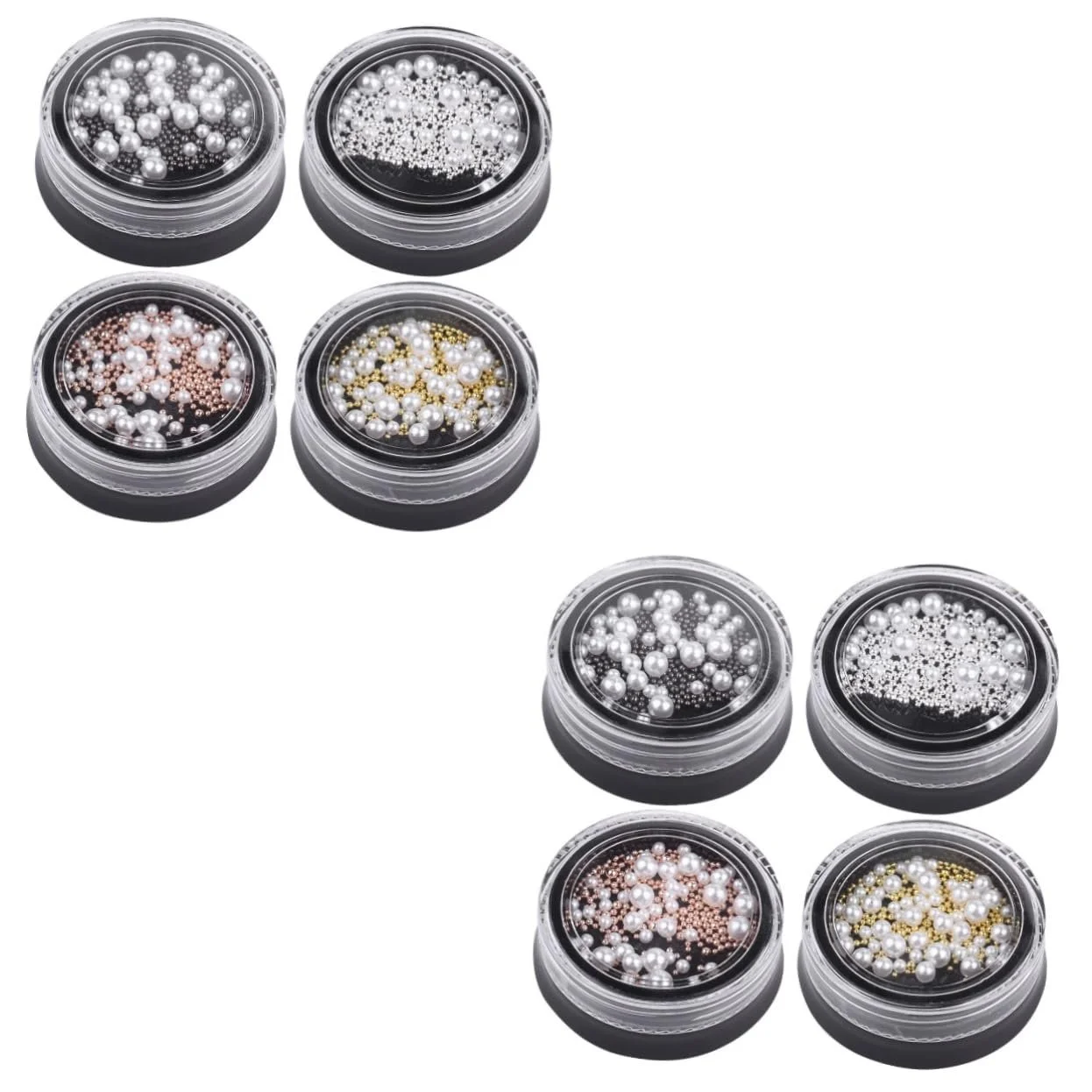 Набір перлин для дизайну нігтів Healeved, імітація сталевих перлин для жінок та дівчат, фото №1