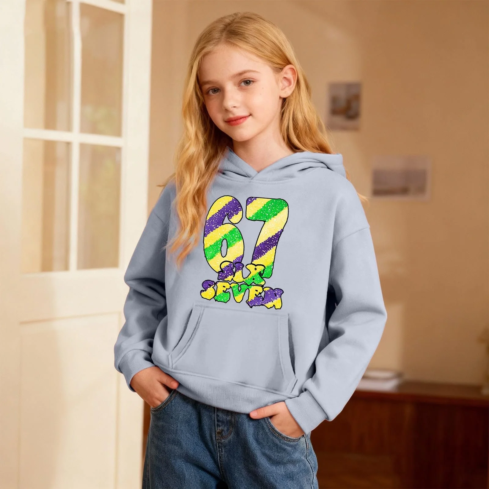 Худі для дівчинки 67 з карнавальним візерунком, фото №3