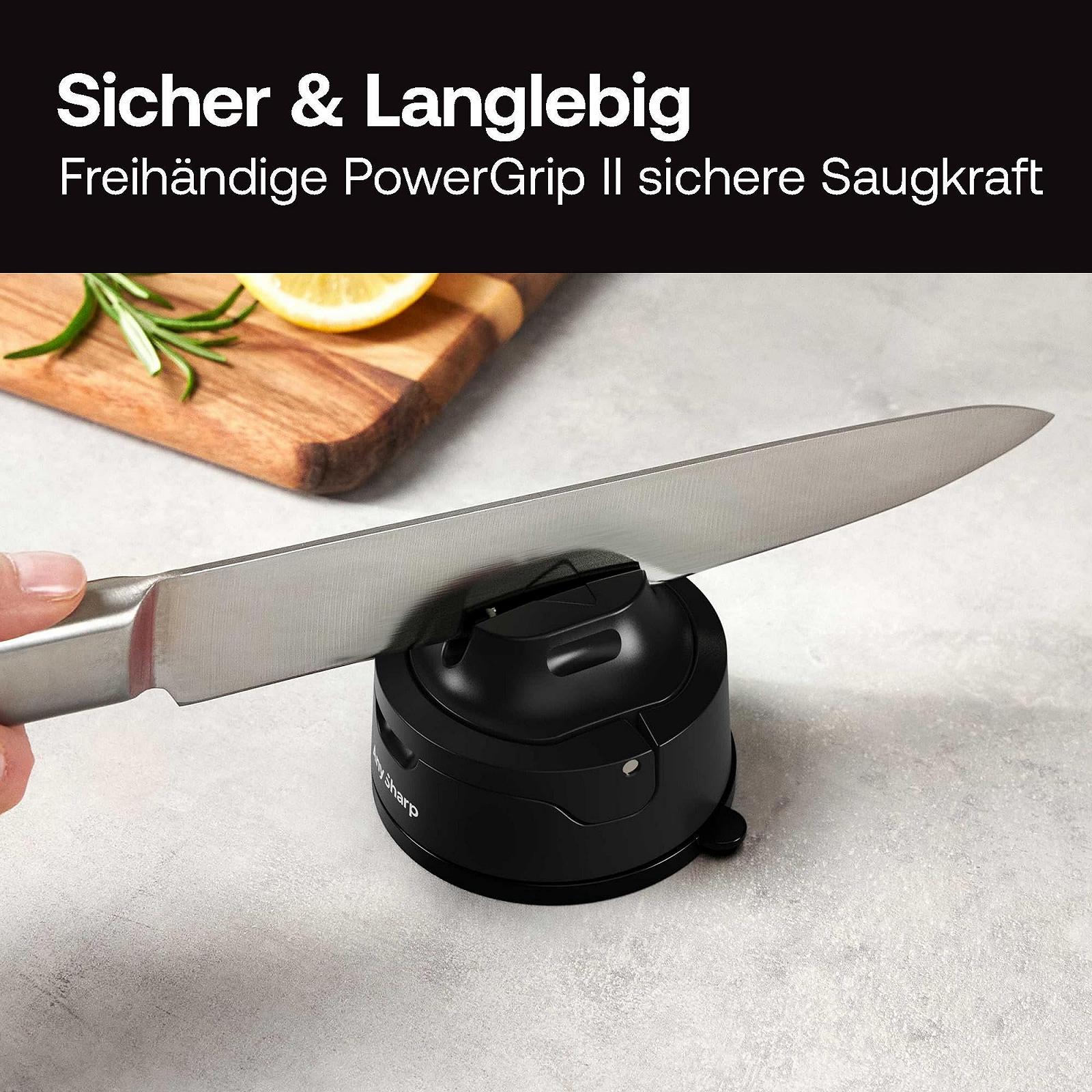 Точилка для ножей AnySharp Evo PowerGrip С присоской Черный, фото №8