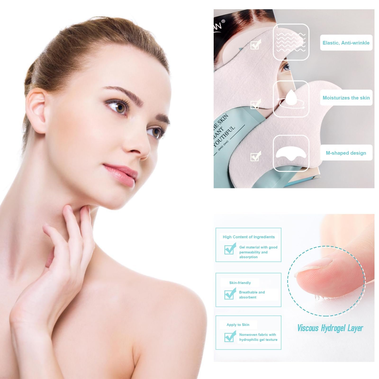 Патчи Scettar против морщин для лба с алоэ, 20 шт, фото №5