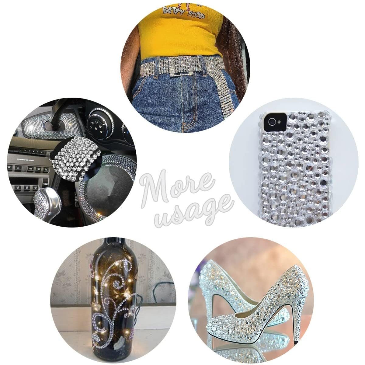 Стразы Белые Кристальные 1300 шт., фото №9