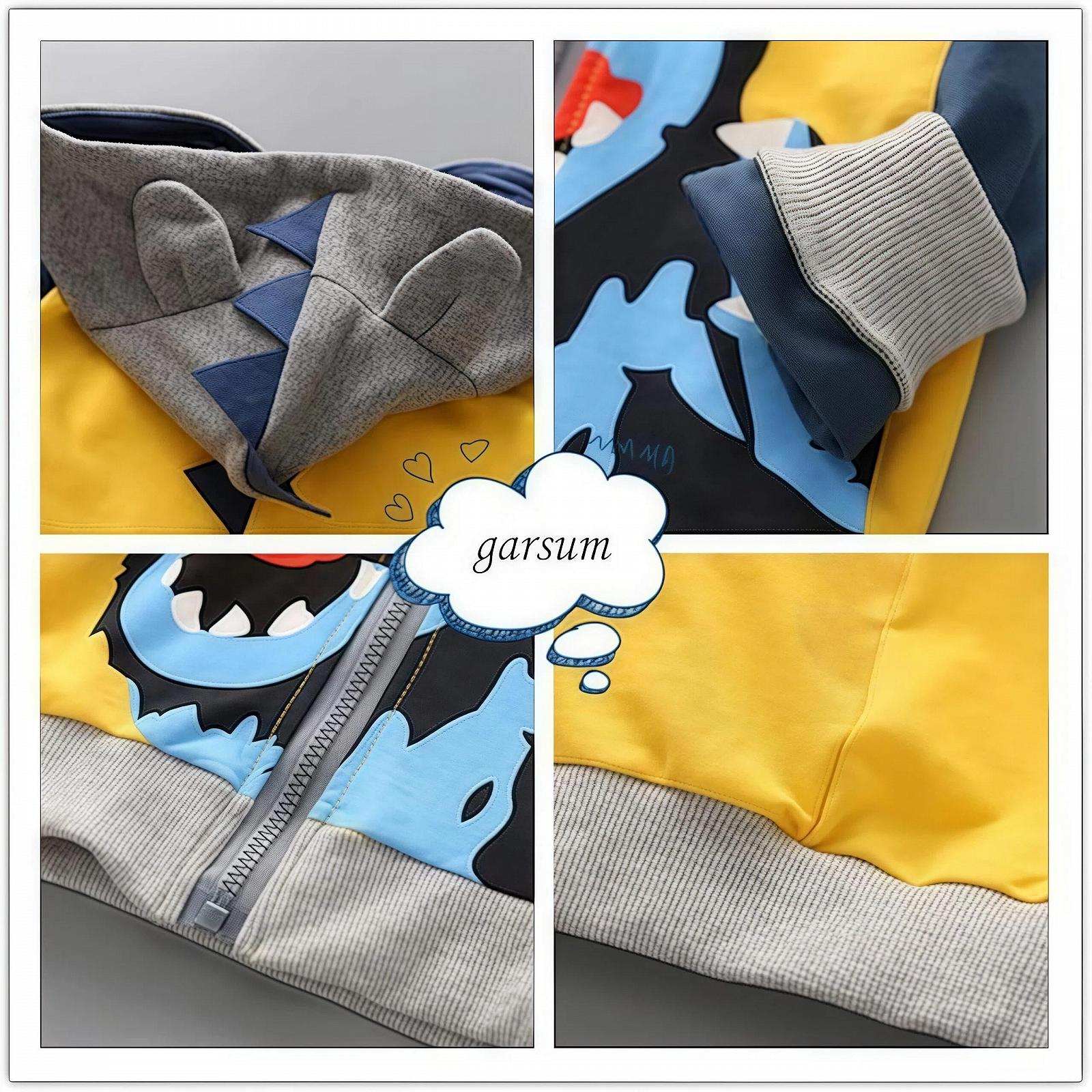 Светр з капюшоном Garsumiss для хлопчиків, динозавр, пуловер, фото №6