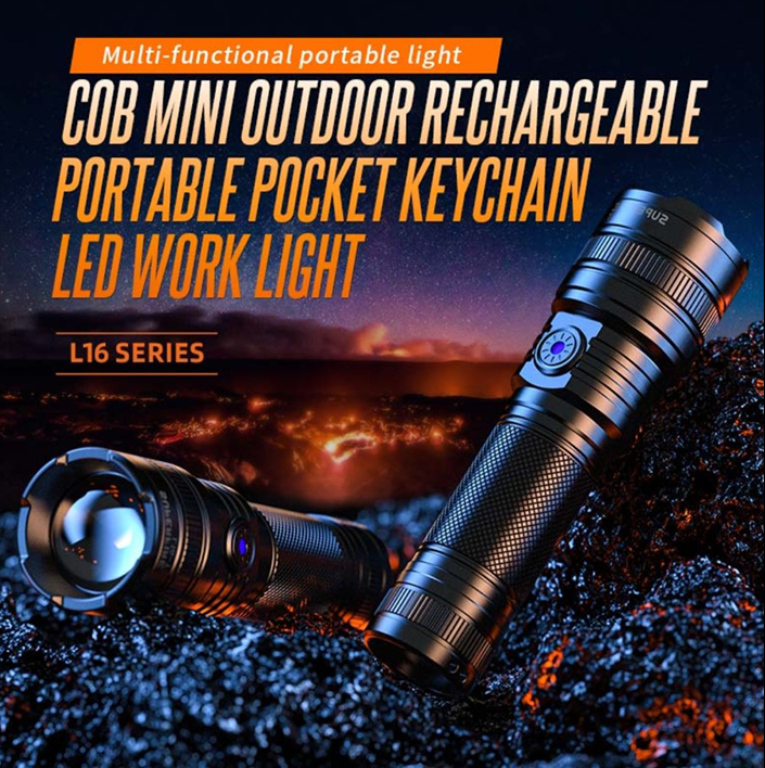 Фонарик ручної акумуляторної батареї L16-T SuperFire 900 Lumen IP43, фото №4